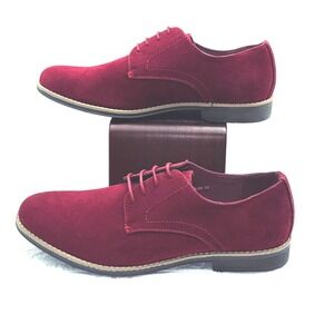 Arider Cooper-02 Derby Shoes Mens 12 Burgundy Excellent Faux Suede Lace Up Dress
